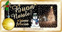 Biglietti di auguri per Natale con pupazzo di neve