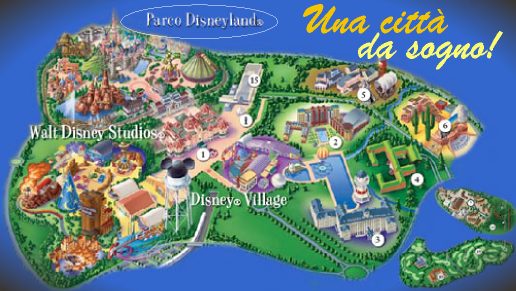 mappa del Parco divertimenti Resort Parigi