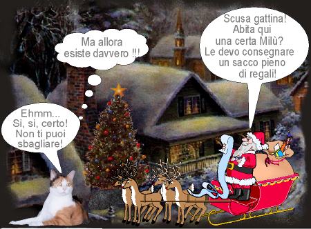 Nella notte di Natale arriva con la slitta trainata dalle renne Babbo Natale che porta un sorriso a tutti i bambini del mondo...