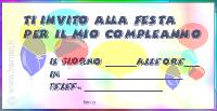 per bambini, invito con fiori, da stampare per la sua festa